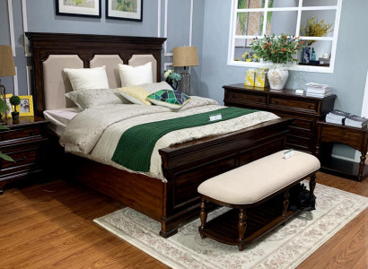 Design Doppelbett Lederbett Betten Bett Holz Polster Schlafzimmer Ehe 180x200